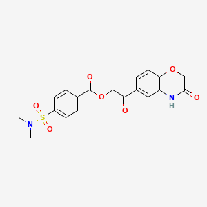 4-(dimethylsulfamoyl)benzoic acid [2-oxo-2-(3-oxo-4H-1,4-benzoxazin-6-yl)ethyl] ester
