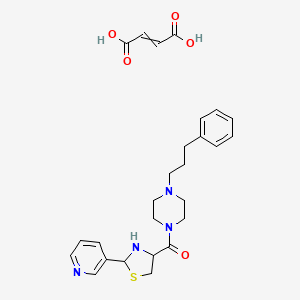 But-2-enedioic acid;[4-(3-phenylpropyl)piperazin-1-yl]-(2-pyridin-3-yl-1,3-thiazolidin-4-yl)methanone