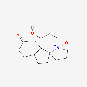 molecular formula C16H25NO3 B12299332 (8S)-8alpha,13beta-Dihydroxyserratinane-5-one 
