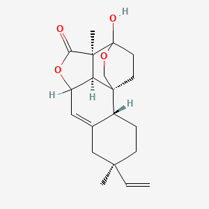 molecular formula C20H26O4 B1229939 3b,20-Epoxy-3a-hydroxy-7,15-pimaradien-19,6b-olide CAS No. 51415-08-8