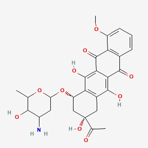 (7S,9S)-9-acetyl-7-[(4-amino-5-hydroxy-6-methyl-2-oxanyl)oxy]-6,9,11-trihydroxy-4-methoxy-8,10-dihydro-7H-tetracene-5,12-dione