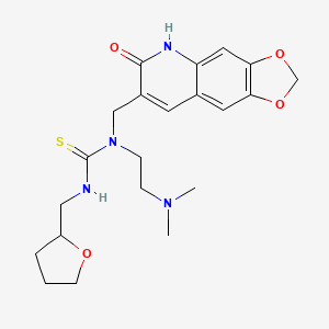 1-[2-(dimethylamino)ethyl]-1-[(6-oxo-5H-[1,3]dioxolo[4,5-g]quinolin-7-yl)methyl]-3-(2-oxolanylmethyl)thiourea