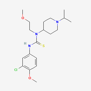 3-(3-Chloro-4-methoxyphenyl)-1-(2-methoxyethyl)-1-(1-propan-2-yl-4-piperidinyl)thiourea