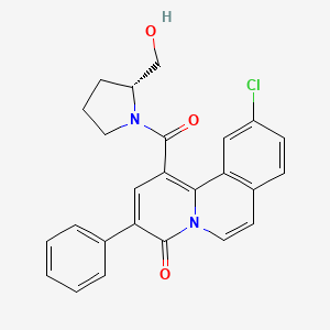 (R)-1-((10-Chloro-4-oxo-3-phenyl-4H-benzo(a)quinolizin-1-yl)carbonyl)-2-pyrrolidinemethanol
