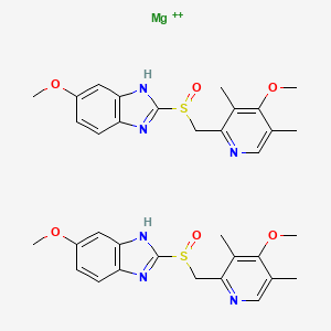 5-Methoxy-2-(((4-methoxy-3,5-dimethyl-2-pyridinyl)methyl)sulfinyl)-1H-benzimidazole, magnesium salt (2:1)