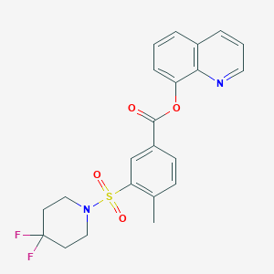 molecular formula C22H20F2N2O4S B12299774 2F-Qmpsb CAS No. 2707165-48-6