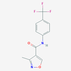 molecular formula C12H9F3N2O2 B122998 3-Methyl-N-(4-(trifluoromethyl)phenyl)isoxazole-4-carboxamide CAS No. 208401-20-1