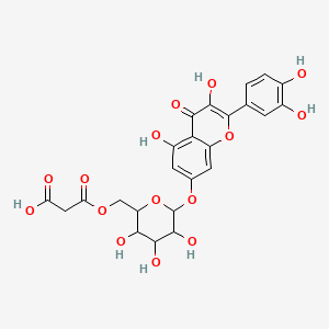 molecular formula C24H22O15 B12299876 Quercetin 7-O-(6''-O-malonyl)-beta-D-glucoside 