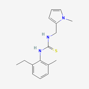 molecular formula C16H21N3S B1229991 1-(2-Ethyl-6-methylphenyl)-3-[(1-methyl-2-pyrrolyl)methyl]thiourea 