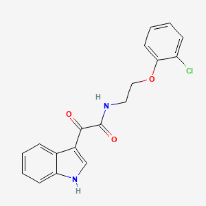 molecular formula C18H15ClN2O3 B1229995 N-[2-(2-chlorophenoxy)ethyl]-2-(1H-indol-3-yl)-2-oxoacetamide 