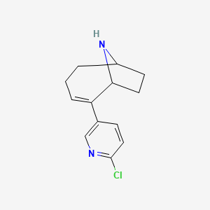 molecular formula C13H15ClN2 B1230006 5-(6-Chloro-3-pyridinyl)-9-azabicyclo[4.2.1]non-4-ene CAS No. 200432-88-8