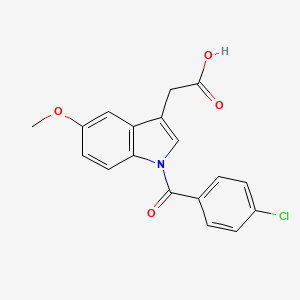 molecular formula C18H14ClNO4 B1230007 1-(4-chlorobenzoyl)-5-methoxy-1H-indole-3-acetic acid 
