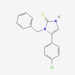 molecular formula C16H13ClN2S B1230009 1-benzyl-5-(4-chlorophenyl)-1H-imidazole-2-thiol CAS No. 790681-60-6
