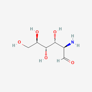 molecular formula C6H13NO5 B1230015 (2R,3R,4S,5R)-2-amino-3,4,5,6-tetrahydroxyhexanal 