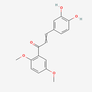molecular formula C17H16O5 B1230022 3-(3,4-Dihydroxyphenyl)-1-(2,5-dimethoxyphenyl)prop-2-en-1-one 