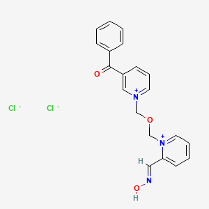 molecular formula C20H19Cl2N3O3 B12300233 1-((3-Benzoylpyridinio)methoxymethyl)-2-((hydroxyimino)methyl)pyridinium dichloride CAS No. 65321-24-6