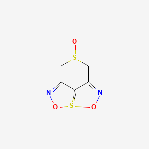 molecular formula C5H4N2O3S2 B1230026 1,7-(Dioxa)-2,6-diaza-4,7a-dithia-3H,5H-benzo(cd)pentalene-4-oxide CAS No. 85579-26-6