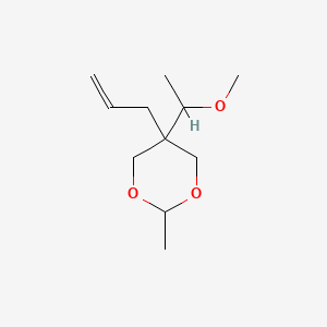 molecular formula C11H20O3 B12300496 cis-5-Allyl-5-(1-methoxyethyl)-2-methyl-1,3-dioxane CAS No. 22644-65-1