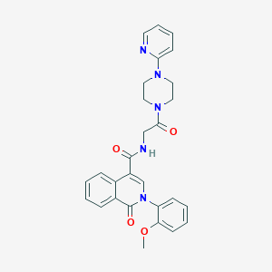 2-(2-methoxyphenyl)-1-oxo-N-[2-oxo-2-[4-(2-pyridinyl)-1-piperazinyl]ethyl]-4-isoquinolinecarboxamide