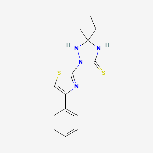 5-Ethyl-5-methyl-2-(4-phenyl-1,3-thiazol-2-yl)-1,2,4-triazolidine-3-thione