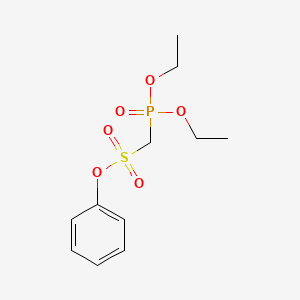 molecular formula C11H17O6PS B12300587 Phenyl (Diethoxyphosphoryl)methanesulfonate 