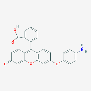 molecular formula C26H17NO5 B123006 2-(6-(4-Aminophenoxy)-3-oxo-3H-xanthen-9-yl)benzoic acid CAS No. 359010-70-1