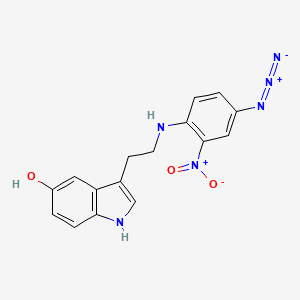 molecular formula C16H14N6O3 B1230074 N-(4-Azido-2-nitrophenyl)-5-hydroxytryptamine CAS No. 94452-30-9