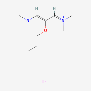 molecular formula C10H21IN2O B1230077 Methanaminium, N-(3-(dimethylamino)-2-propoxy-2-propenylidene)-N-methyl-, iodide CAS No. 95899-39-1