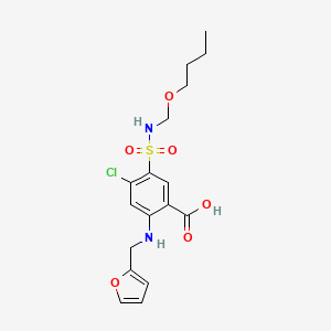 molecular formula C17H21ClN2O6S B1230087 Butoxymethylene furosemide CAS No. 40532-27-2