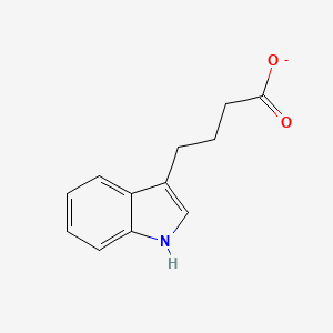 molecular formula C12H12NO2- B1230099 Indole-3-butanoate 