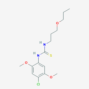 molecular formula C15H23ClN2O3S B1230100 1-(4-Chloro-2,5-dimethoxyphenyl)-3-(3-propoxypropyl)thiourea 