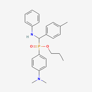 molecular formula C25H31N2O2P B1230102 4-[[anilino-(4-methylphenyl)methyl]-propoxyphosphoryl]-N,N-dimethylaniline 