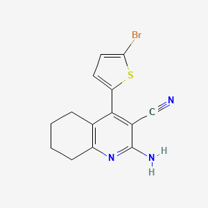 2-Amino-4-(5-bromo-2-thiophenyl)-5,6,7,8-tetrahydroquinoline-3-carbonitrile