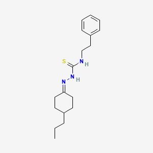 molecular formula C18H27N3S B1230124 1-(2-Phenylethyl)-3-[(4-propylcyclohexylidene)amino]thiourea 