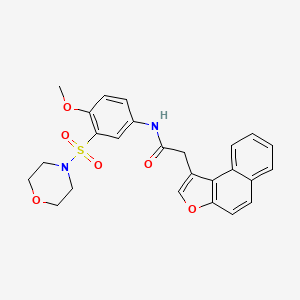 molecular formula C25H24N2O6S B1230130 2-(1-benzo[e]benzofuranyl)-N-[4-methoxy-3-(4-morpholinylsulfonyl)phenyl]acetamide 