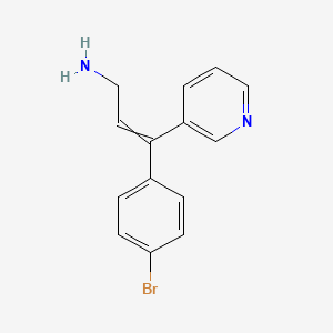 3-(4-Bromophenyl)-3-pyridin-3-ylprop-2-en-1-amine
