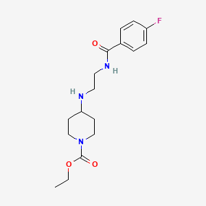 4-[2-[[(4-Fluorophenyl)-oxomethyl]amino]ethylamino]-1-piperidinecarboxylic acid ethyl ester