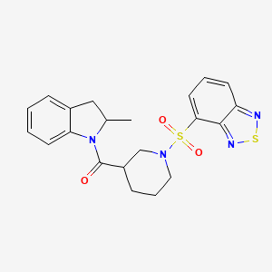 [1-(2,1,3-Benzothiadiazol-4-ylsulfonyl)-3-piperidinyl]-(2-methyl-2,3-dihydroindol-1-yl)methanone