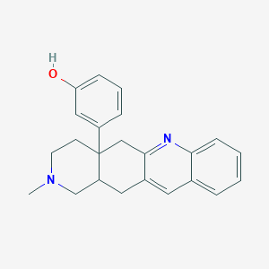 molecular formula C23H24N2O B1230146 3-(2-Methyl-1,3,4,5,12,12a-hexahydropyrido[3,4-b]acridin-4a-yl)phenol 