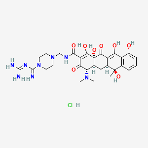 molecular formula C29H40Cl2N8O8 B12301622 Guamecycline dihydrochloride CAS No. 13040-98-7