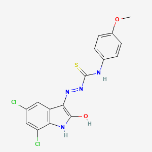 molecular formula C16H12Cl2N4O2S B1230168 Unii-G3GZ237put CAS No. 79560-74-0