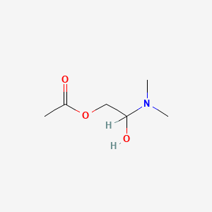 molecular formula C6H13NO3 B1230171 2-Acetoxy-1-dimethylaminoethanol CAS No. 55585-91-6