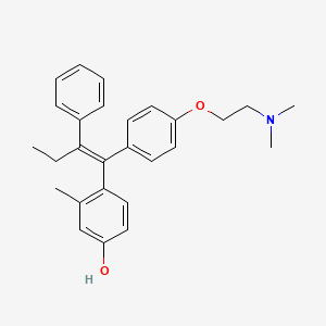 molecular formula C27H31NO2 B1230176 2-Methyl-4-hydroxytamoxifen CAS No. 96474-35-0