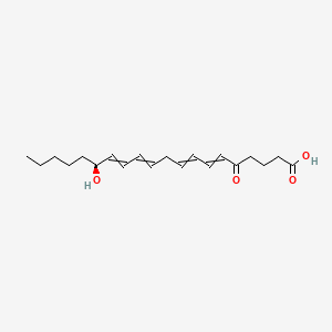 molecular formula C20H30O4 B1230177 (15S)-15-hydroxy-5-oxoicosa-6,8,11,13-tetraenoic acid 