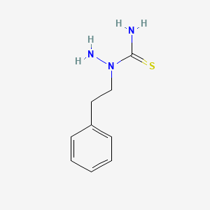 molecular formula C9H13N3S B1230179 Hydrazinecarbothioamide, 1-(2-phenylethyl)-(9CI) CAS No. 3473-12-9