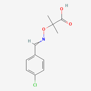 molecular formula C11H12ClNO3 B1230181 alpha-[(4-Chlorobenzylideneamino)-oxy]-isobutyric acid 