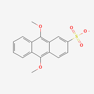 molecular formula C16H13O5S- B1230190 9,10-Dimethoxyanthracene-2-sulfonate 