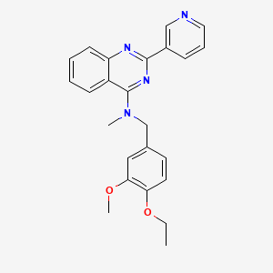 molecular formula C24H24N4O2 B1230201 N-(4-Ethoxy-3-methoxybenzyl)-N-methyl-2-(pyridin-3-yl)quinazolin-4-amine 