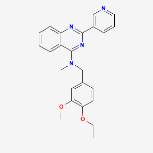 molecular formula C24H24N4O2 B1230201 N-[(4-ethoxy-3-methoxyphenyl)methyl]-N-methyl-2-(3-pyridinyl)-4-quinazolinamine 