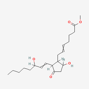 molecular formula C21H34O5 B1230203 Methyl 7-[5-hydroxy-2-(3-hydroxyoct-1-enyl)-3-oxocyclopentyl]hept-5-enoate 